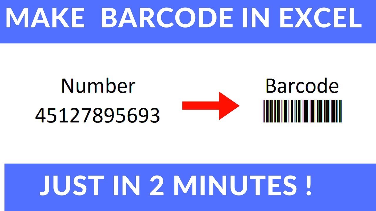 create barcode in excel